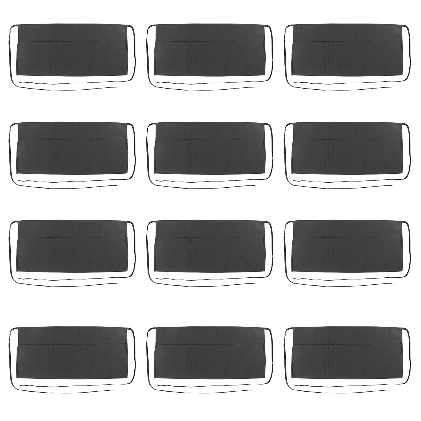 Arkwright Home Mariposa Waist Apron 26x12 Black (12/Pack) (P-WAISTAPRON-BLK)