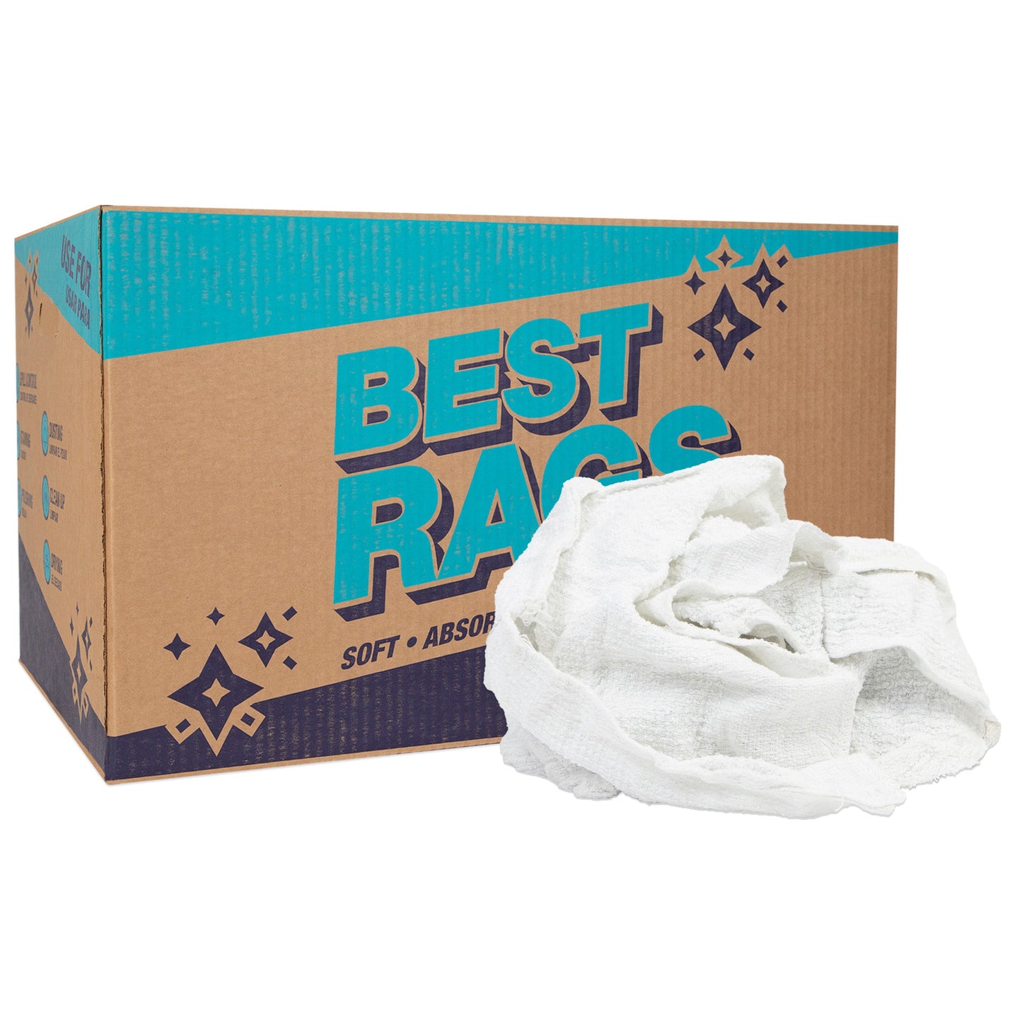 Arkwright Home W500 ECO-Terry Wipers White 25lb Box (N-W500-25)