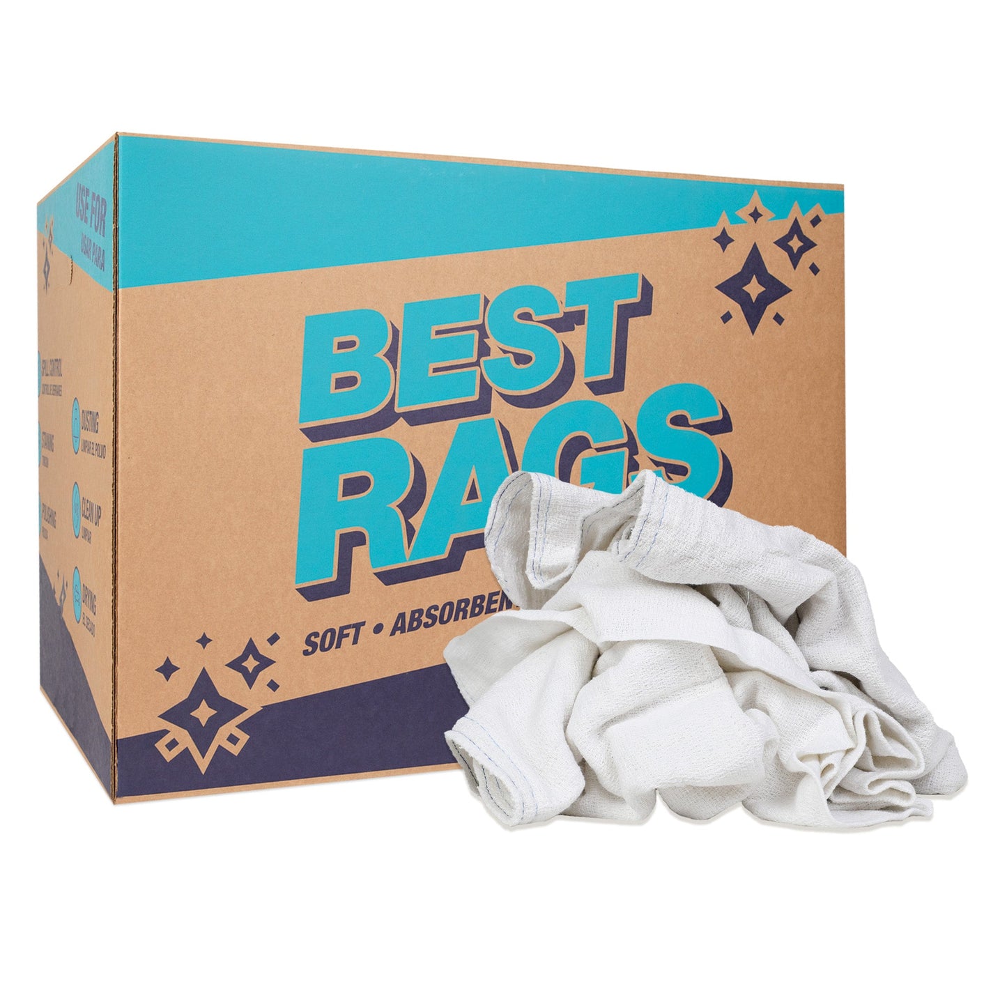 Arkwright Home W89 White Woven Diapers 50lb Box (N-W89-50)