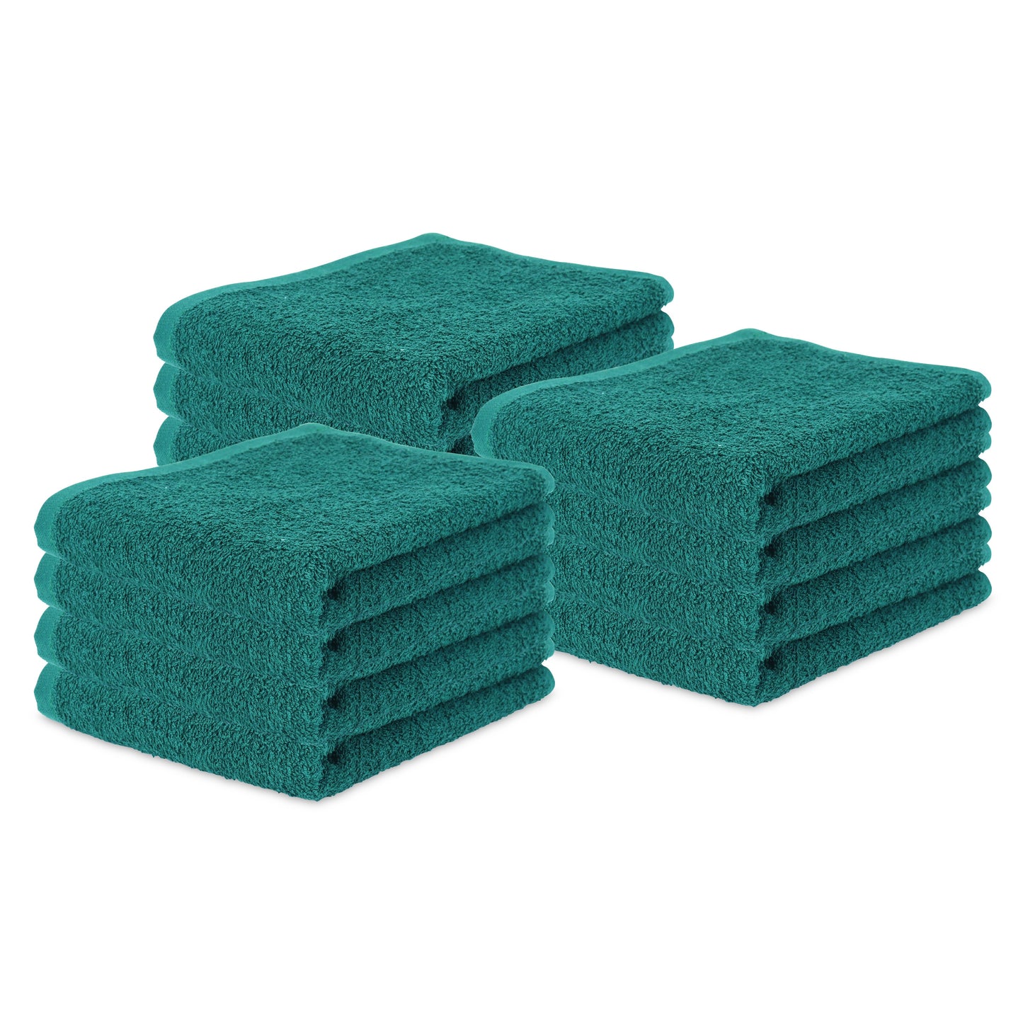 Arkwright Home Terry Polishing Hand Towel 16x27 Hunter Green (12/Pack) (P-N030-HG1627-4)