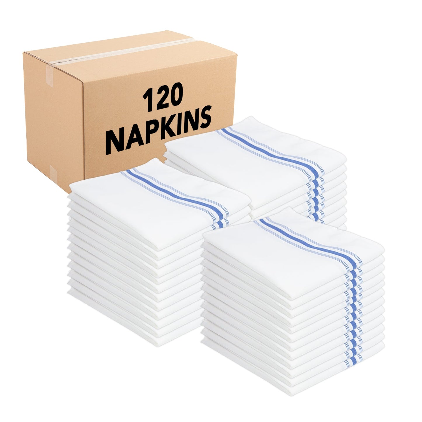 Arkwright Home® Mariposa Bistro NaPackin 18x22 Blue Stripe, 12/Pack (BISTRO-B)
