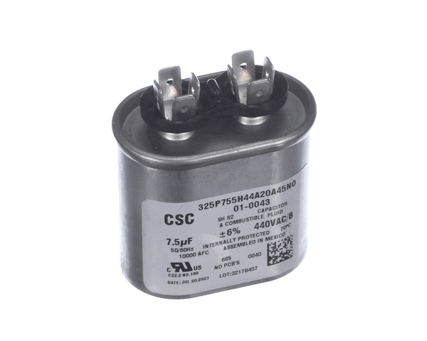 Nortek 01-0043 Run Cap,Oval,440V,7.5Uf (NTK01-0043)