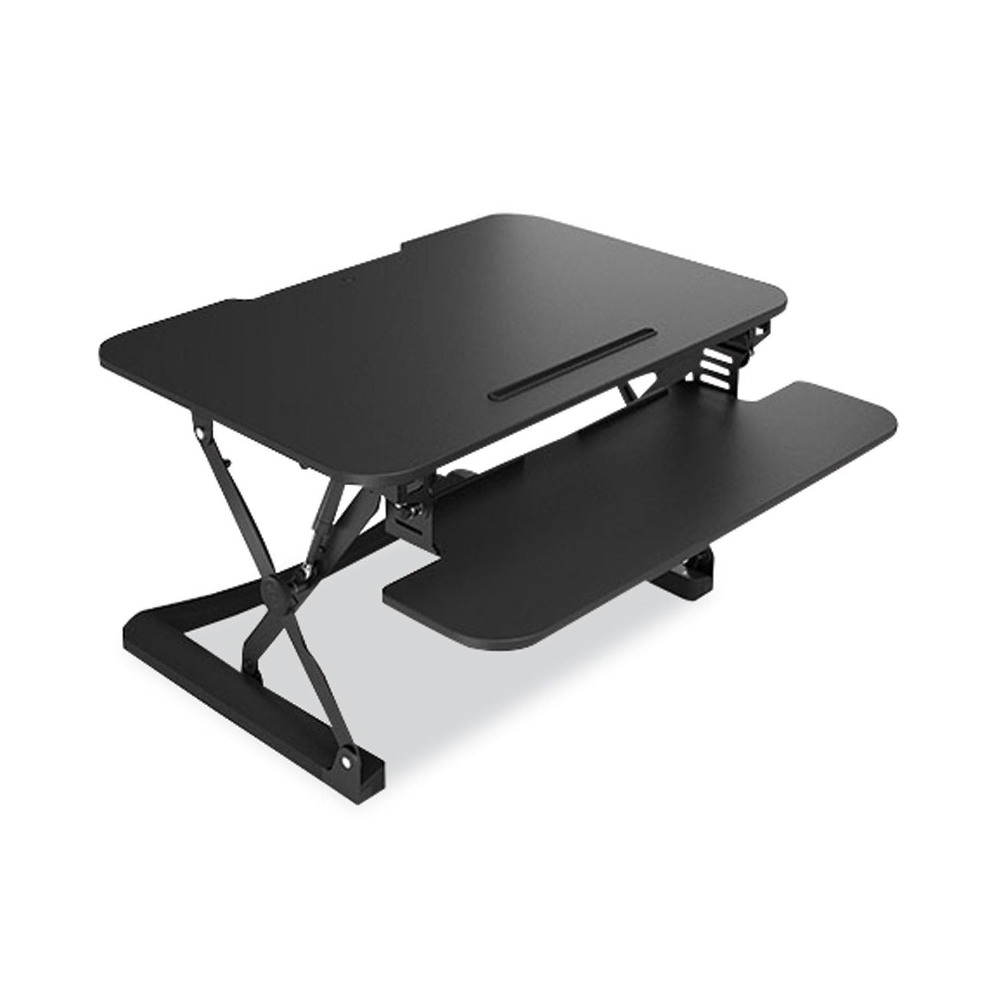 NXT Technologies Adjustable Sit/Stand Workstation Riser, 35" x 32" x 5.9" to 19.6", Black (NXT50710)