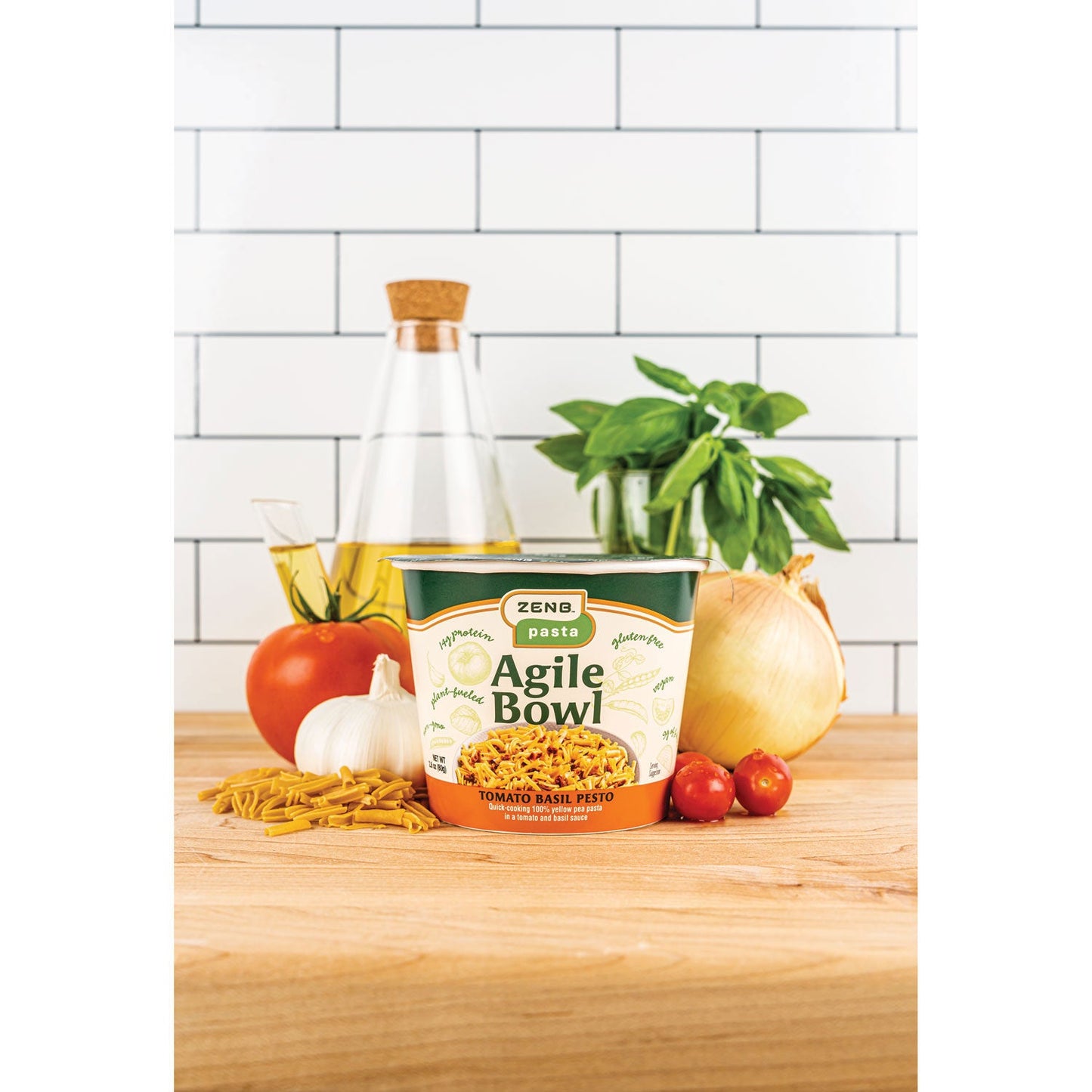 ZenB Instant Meals, Tomato Basil Pesto Pasta, 2.8 oz Bowl, Dozen (OFX02816)