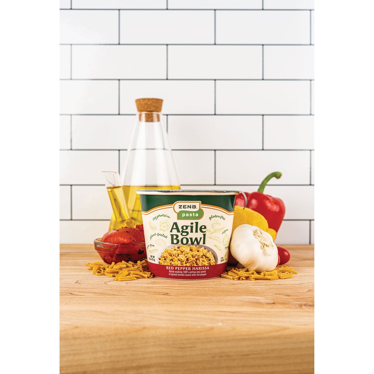 ZenB Instant Meals, Red Pepper Harissa Pasta, 2.8 oz Bowl, Dozen (OFX02839)