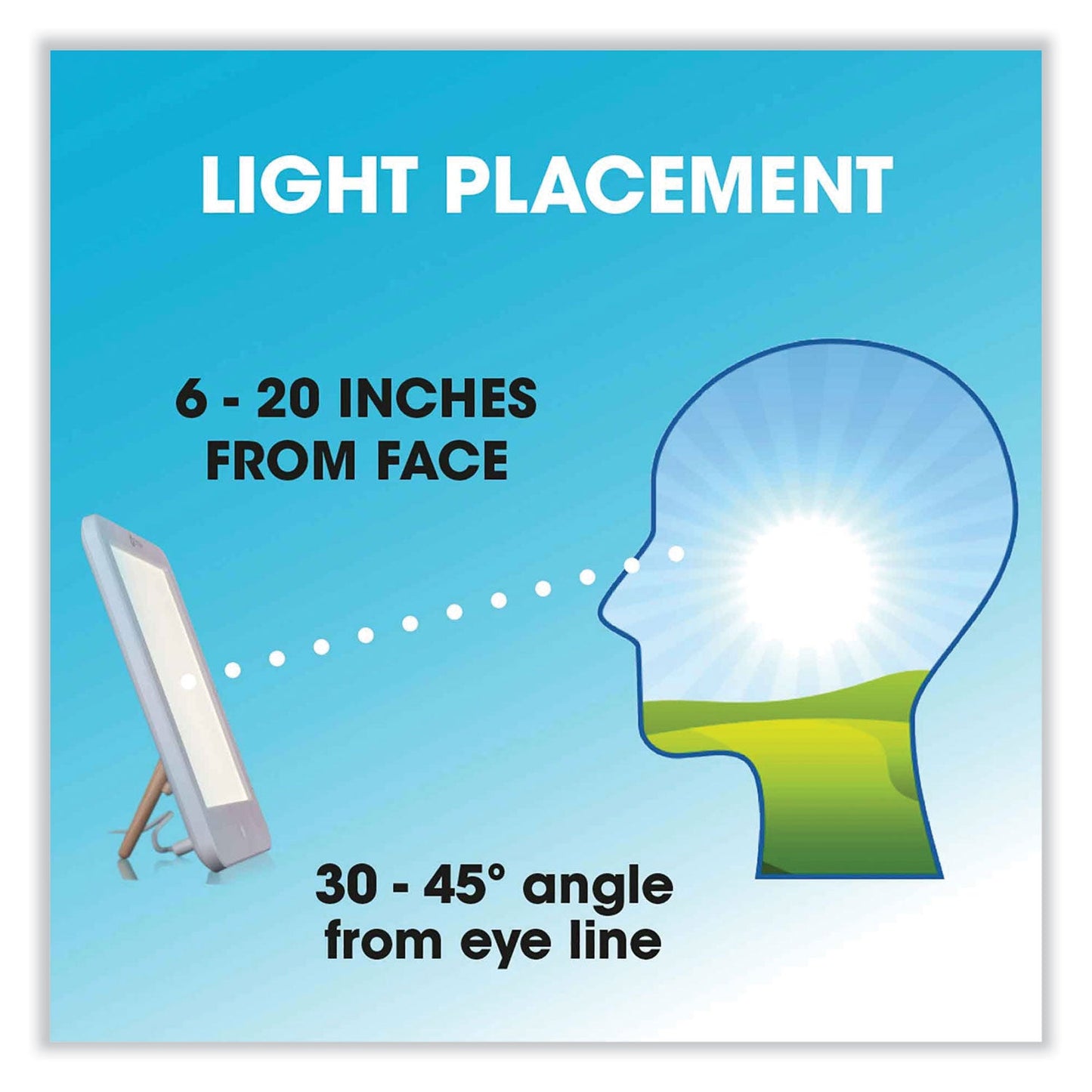 OttLite Wellness Series ClearSun LED Light Therapy Lamp, 7.88" High, White (OTTCSLT000W)