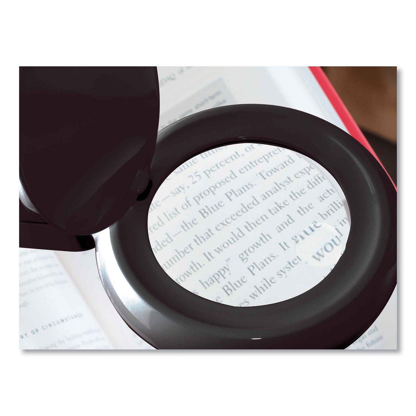 OttLite Space-Saving LED Magnifier Desk Lamp, 14" High, Black (OTTG97BGCFFP)