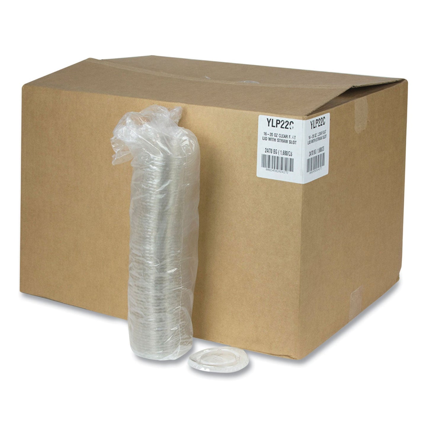 Pactiv Cold Cup Lids, 12 oz/14 oz/16 oz/20 oz, Clear, 1,680/Carton (PCTYLP22C)