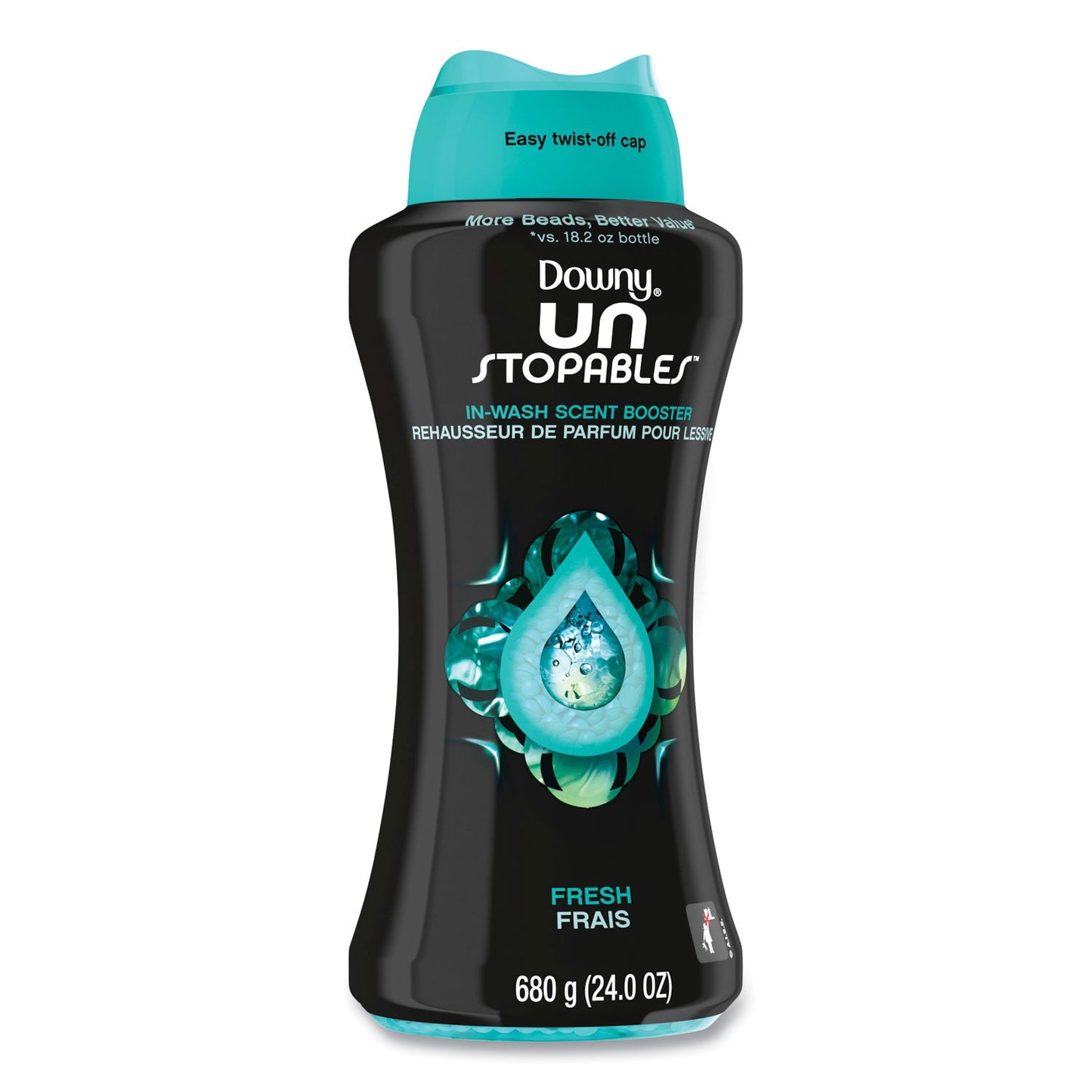 Downy Unstopables In-Wash Scent Booster Beads, Fresh Scent, 24 oz Pour Bottle, 4/Carton (PGC08726)