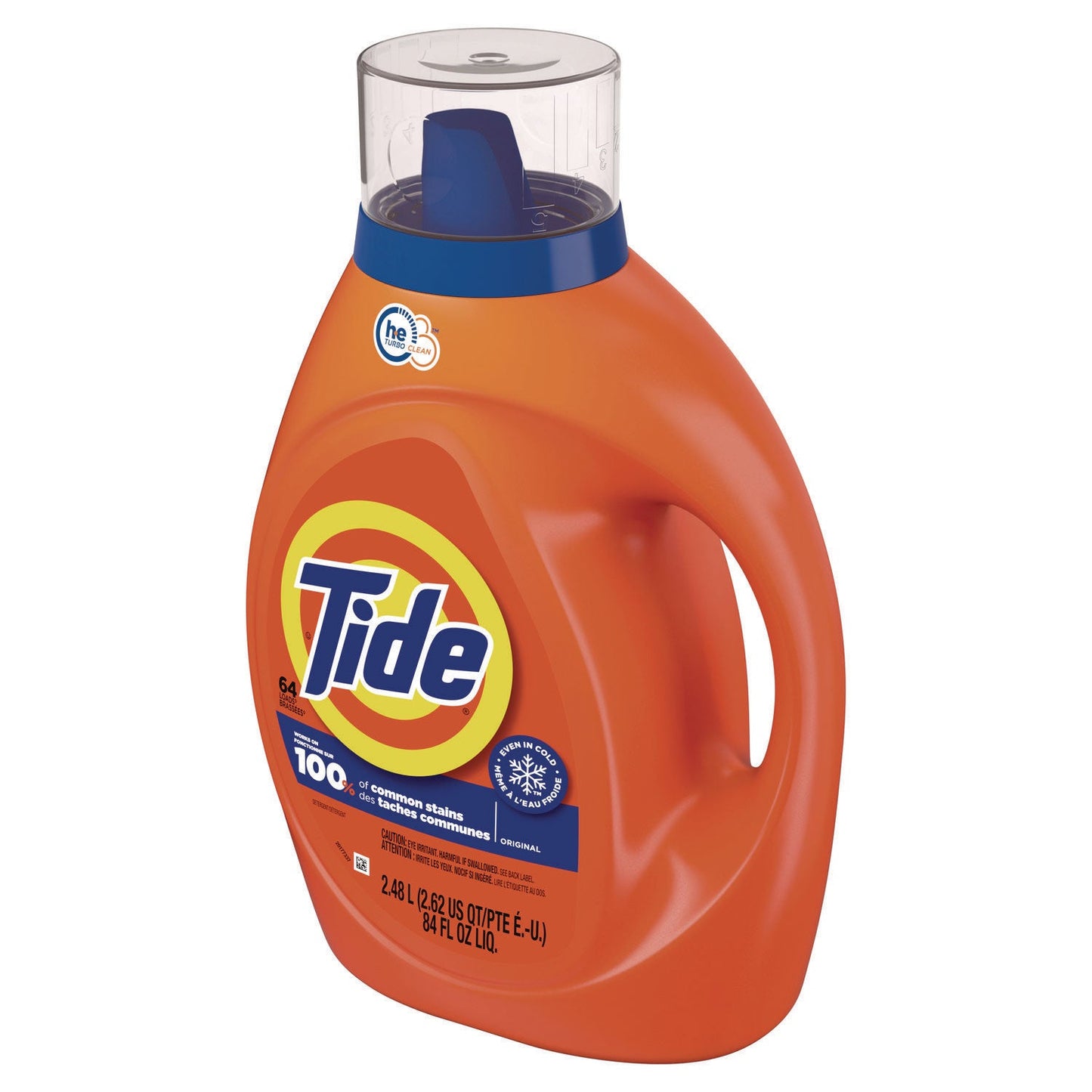 Tide HE Laundry Detergent, Original Scent, Liquid, 64 Loads, 84 oz Bottle (PGC12110EA)