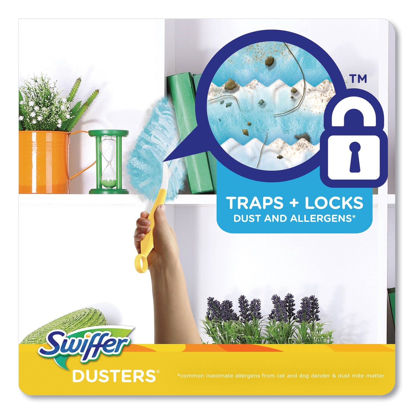 Swiffer Dusters Refill, Dust Lock Fiber, Lavender Scent, Light Blue, 18/Box (PGC99037)