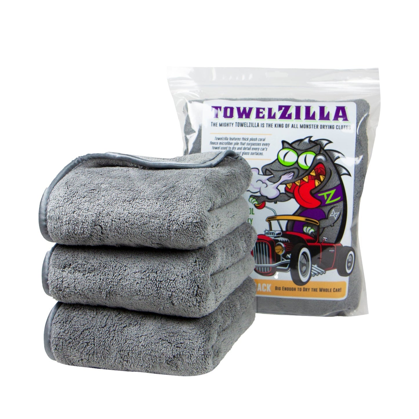 Arkwright Home Towelzilla Car Washing Towel - 18x30 - 3 Pack (3/Pack) (PNP-PLUSH-1830)