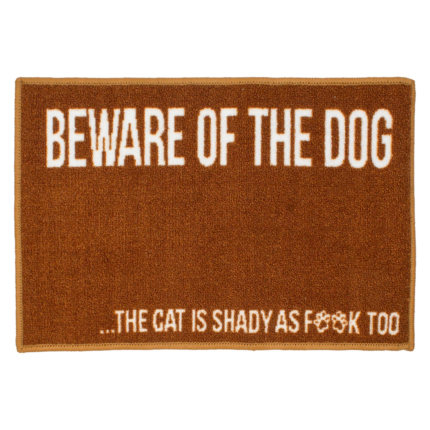 Arkwright Home Lost Marbles Pet Mat 16x24 Beware (P-PM-16X24-BEWARE)