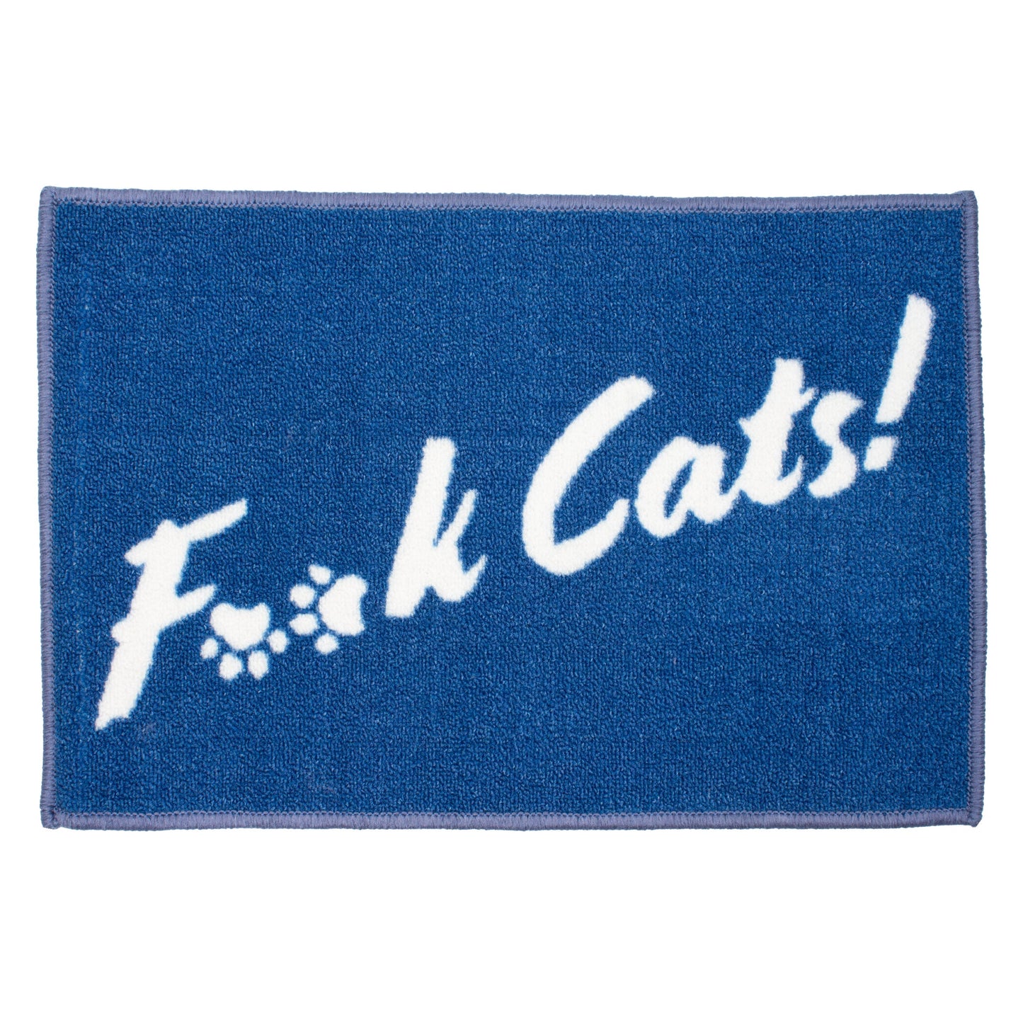 Arkwright Home Lost Marbles Pet Mat 16x24 FCats Blue (P-PM-16X24-FCATS-BL)