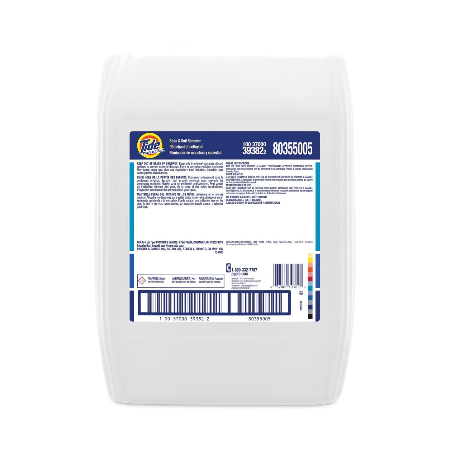 P&G Pro Line Tide Professional Stain & Soil Remover, 5 gal Pail (PPL39382)