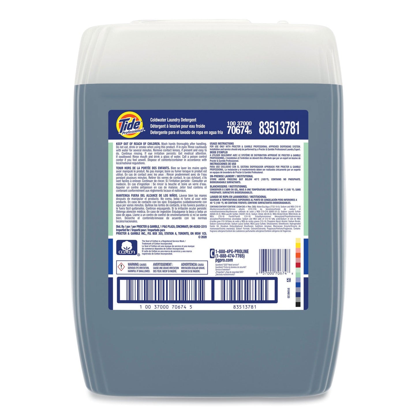 Tide Coldwater Laundry Detergent, Tide Original Scent, 5 gal Closed-Loop Plastic Container (PPL70674)