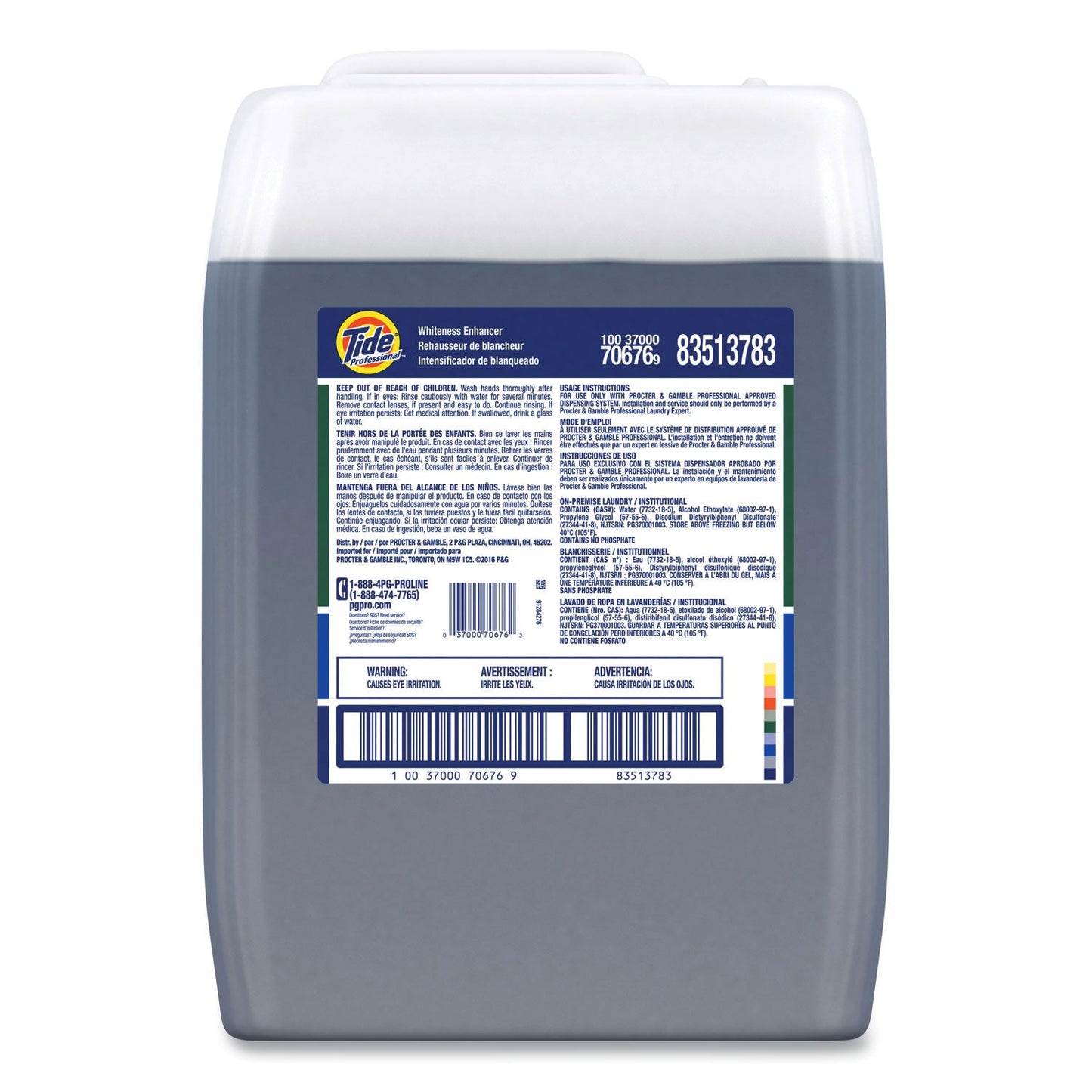 Tide Whiteness Enhancer Laundry Additive, 5 gal, Closed-Loop Container (PPL70676)