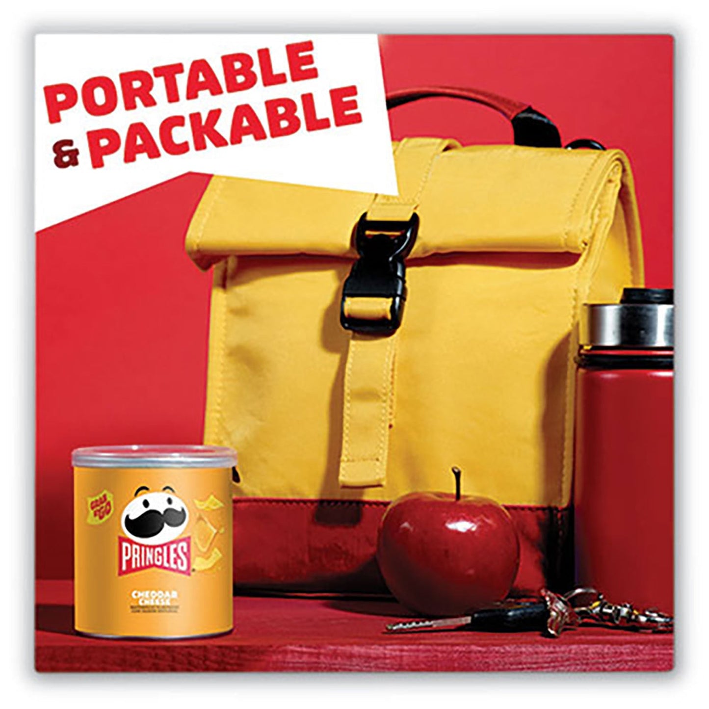 Pringles Grab & Go Cheddar Cheese Crisps, 1.4 oz Can, 12 Carton (PRG84556)