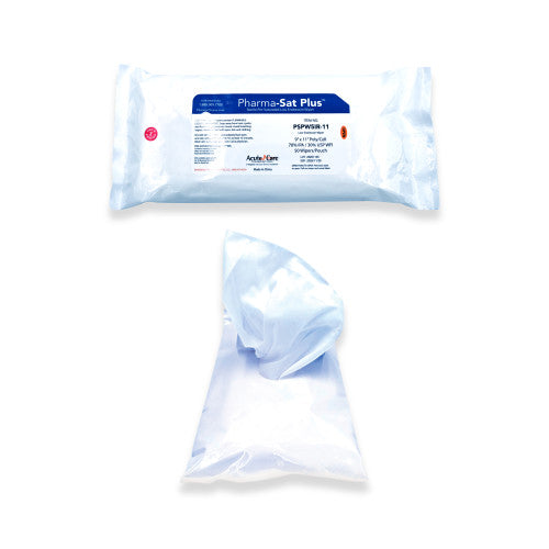 Pharma-Choice® Pharma-Sat Plus 70 IPA Poly Cell Low Endotoxin Sterile Wipes, Case of 1200 (HOSPSPW5IR-11)
