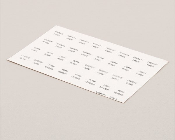 Pitco A6085001 Label,Culvers Lh (PTA6085001)