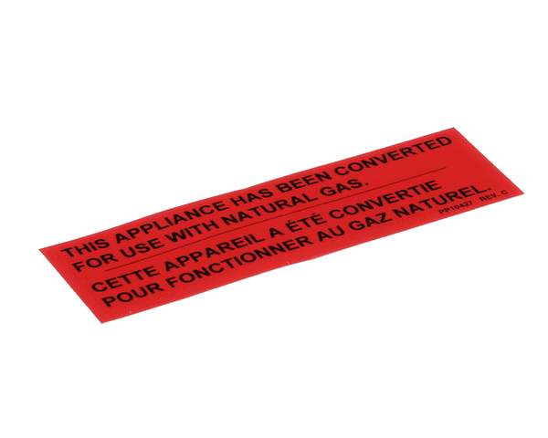 Pitco Pp10427 Label,Gas Notice Cvrsn Nat (PTPP10427)
