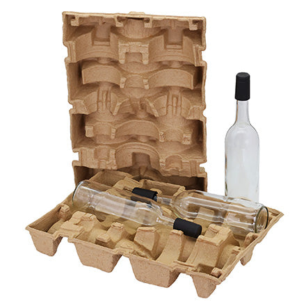3, 6 or 9 Wine Bottle Pulp Shipper Trays (PWS36912)