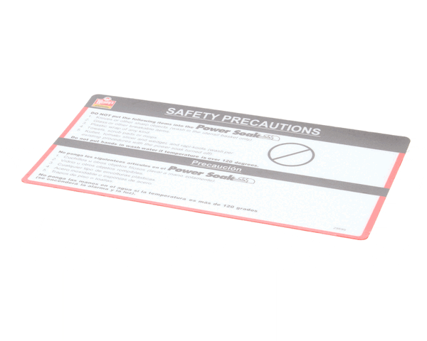 Power Soak Systems Inc 29595 Decal - Wendy'S Safety Precaut (PWSK29595)