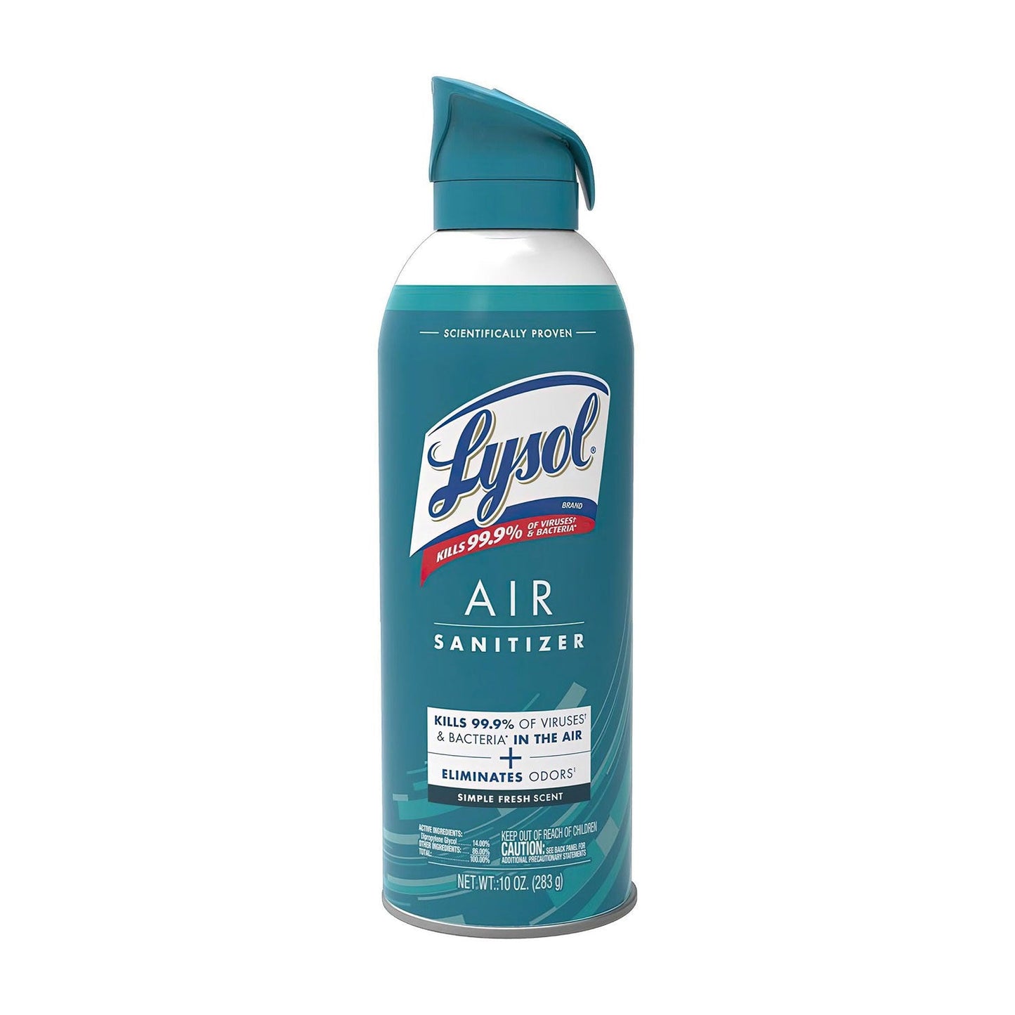 LYSOL Brand Air Sanitizer Spray, Simple Fresh, 10 oz Aerosol Spray, 6/Carton (RAC99350CT)