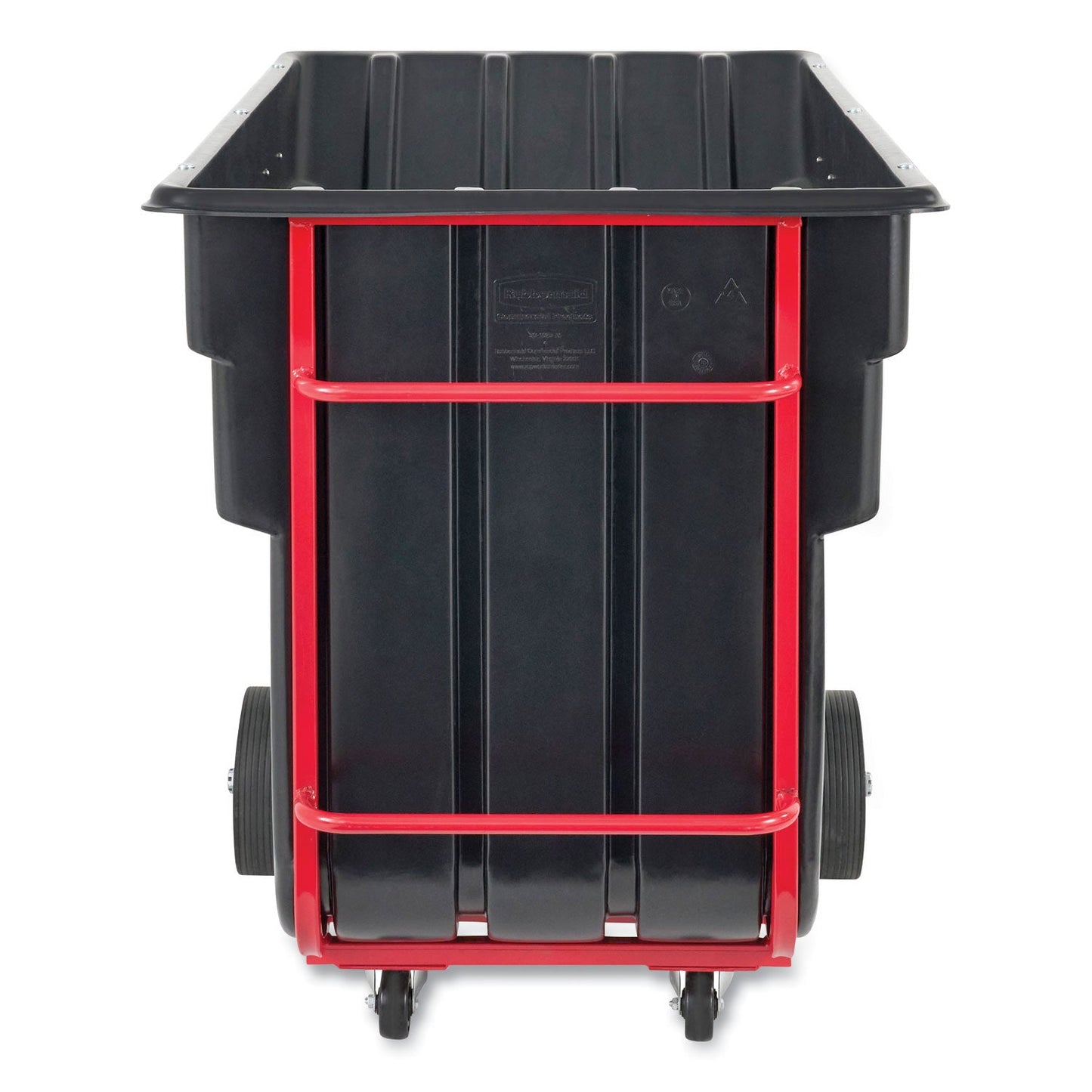 Rubbermaid BRUTE Rotomolded Tilt Truck, 303 gal, 1,200 lb Capacity, Plastic, Black (RCP1025BLA)