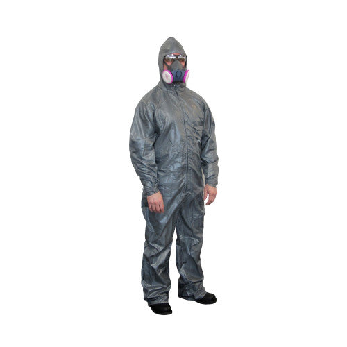 Vendor Brand Standard Suit with Breathable Back, Velcro Wrist, Hood, Gray, Large (HOSREAP1010-L)