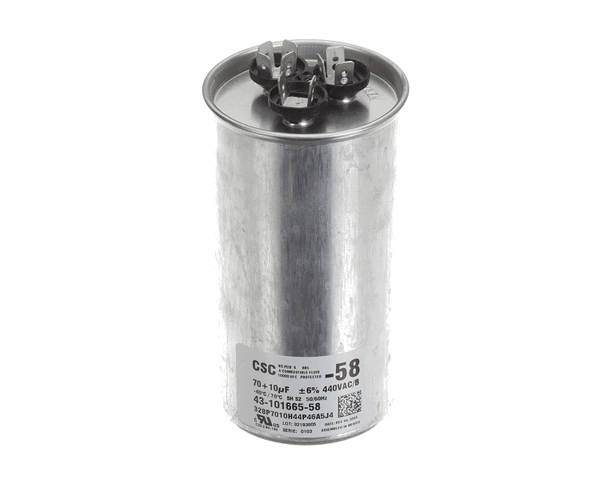 Rheem 43-101665-58 Capacitor - 70/10/440 Dual Round (RHM43-101665-58)