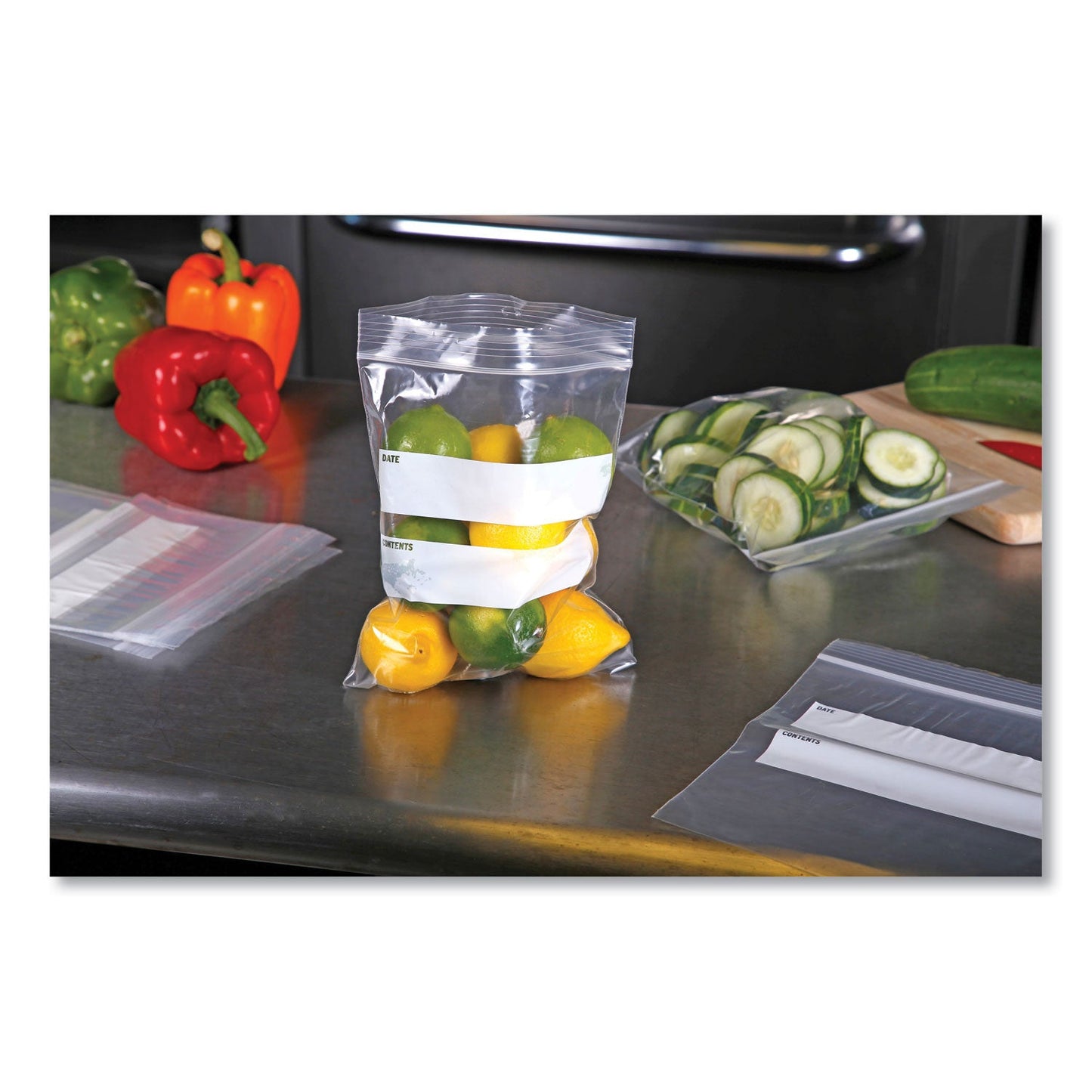 AmerCareRoyal Zipper Bags, 1.73 mil, 7" x 7.99", Clear, 500/Carton (RPPZBQ78)