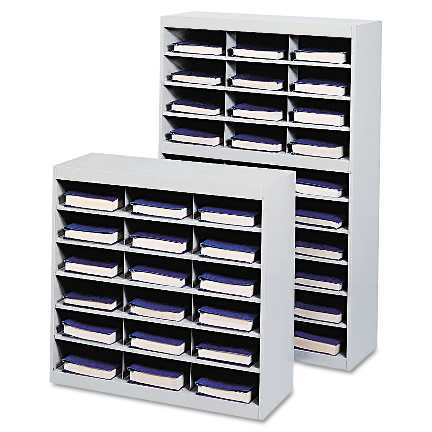 Safco Steel Project Center Organizer, 18 Pockets, 37 1/2 x 15 3/4 x 36 1/2 (SAF9264GR)