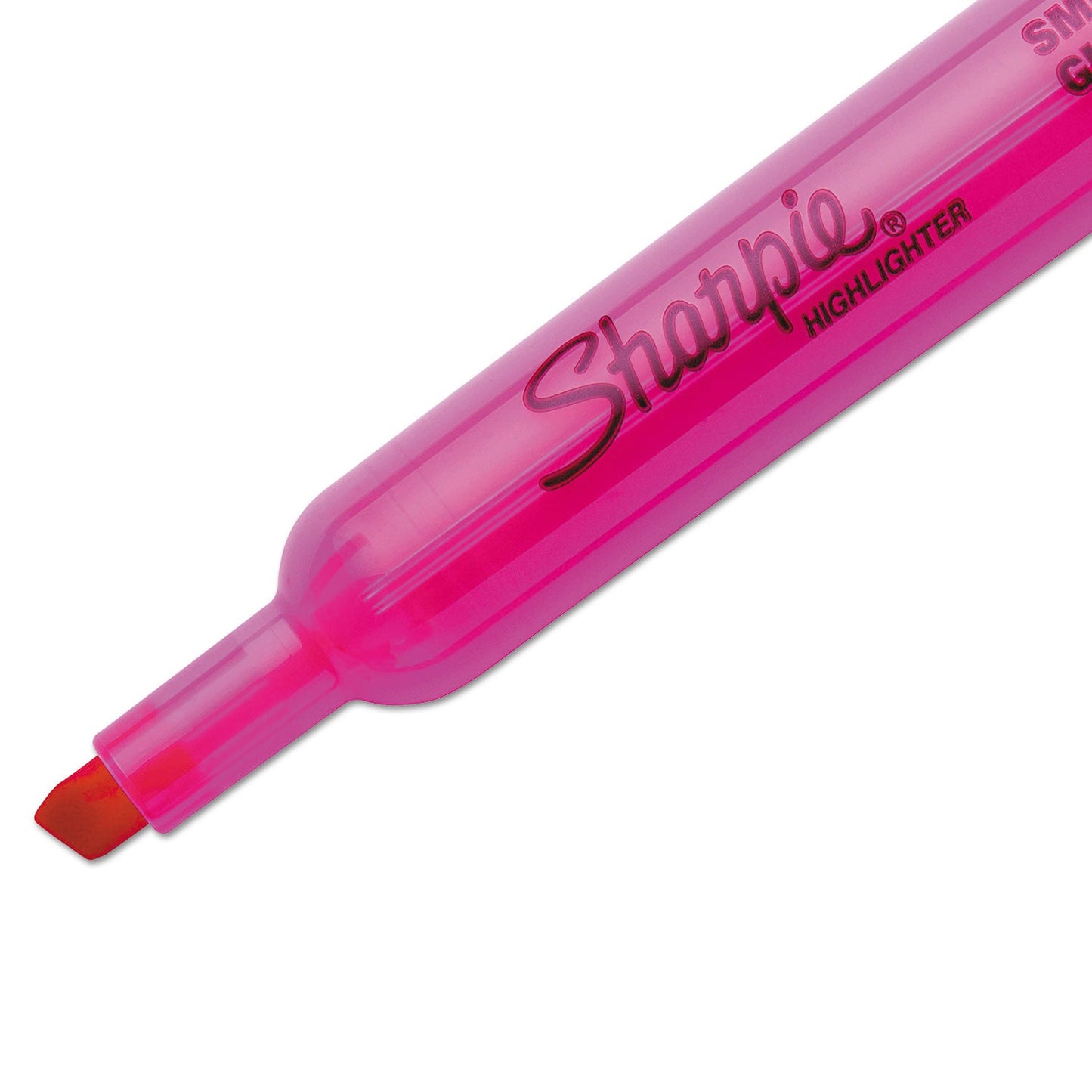 Sharpie Tank Style Highlighters, Chisel Tip, Pink, Dozen (SAN25009B)