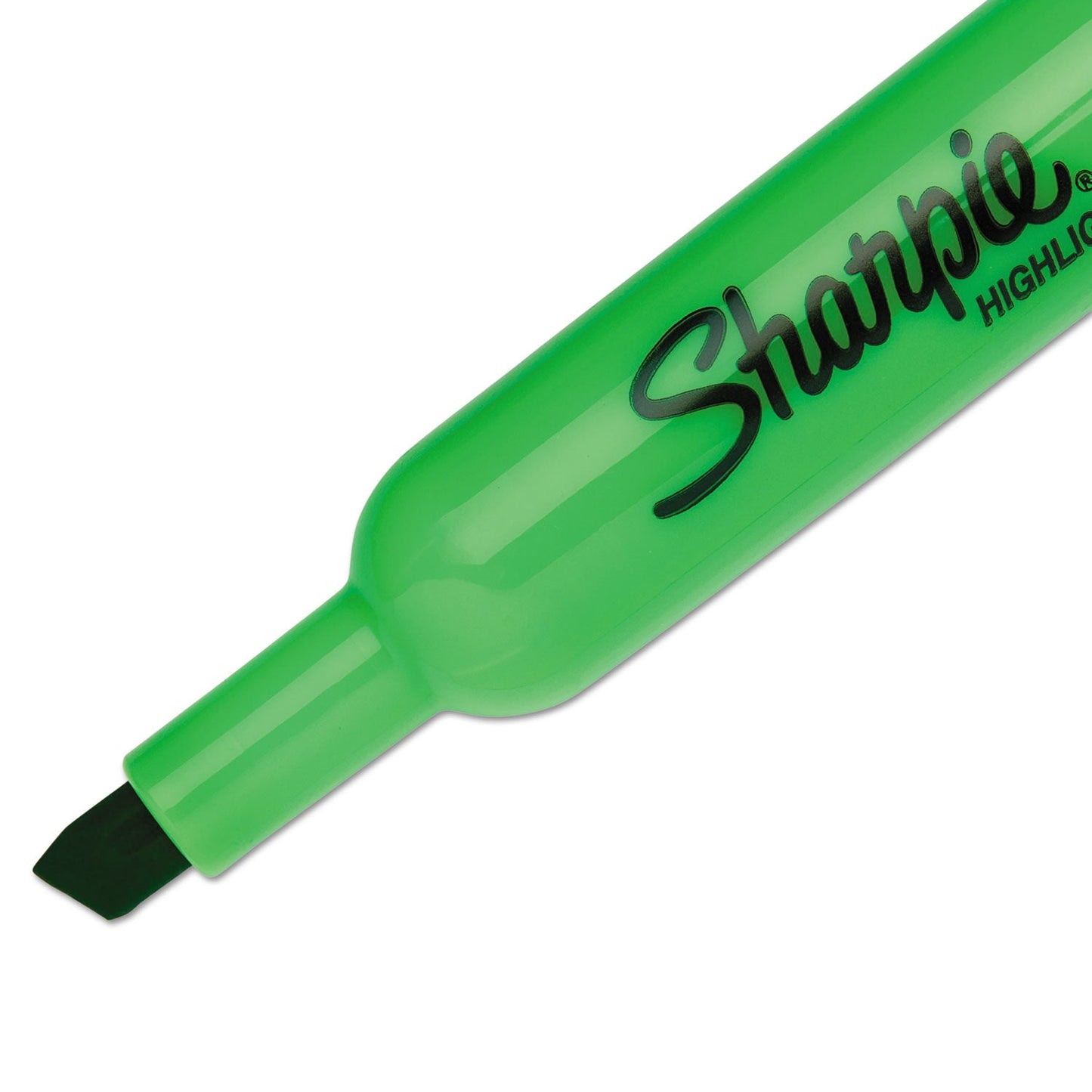 Sharpie Tank Style Highlighters, Chisel Tip, Fluorescent Green, Dozen (SAN25026B)