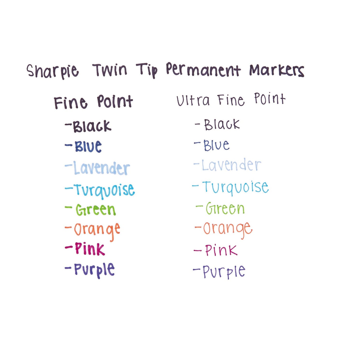 Sharpie Twin-Tip Permanent Marker, Fine/Extra-Fine Bullet Tip, Black, Dozen (SAN32001BX)