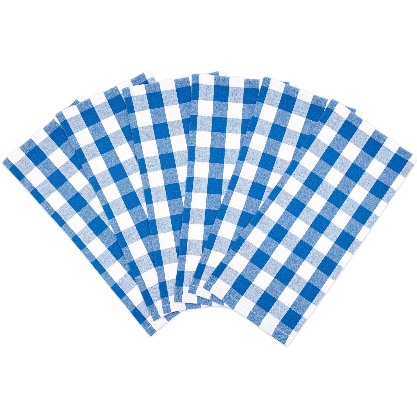 Sloppy Chef Buffalo Plaid Kitchen Towel 20x30 Blue (6/Pack) (P-SC-KT-BUF-BLU)