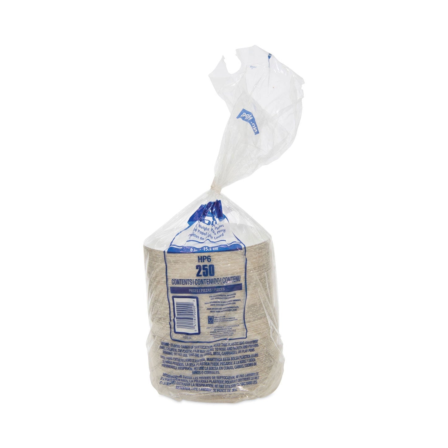 SOLO Bare Eco-Forward Clay-Coated Paper Dinnerware, ProPlanet Seal, Plate, 6" dia, 1,000/Carton (SCCHP6BWH)