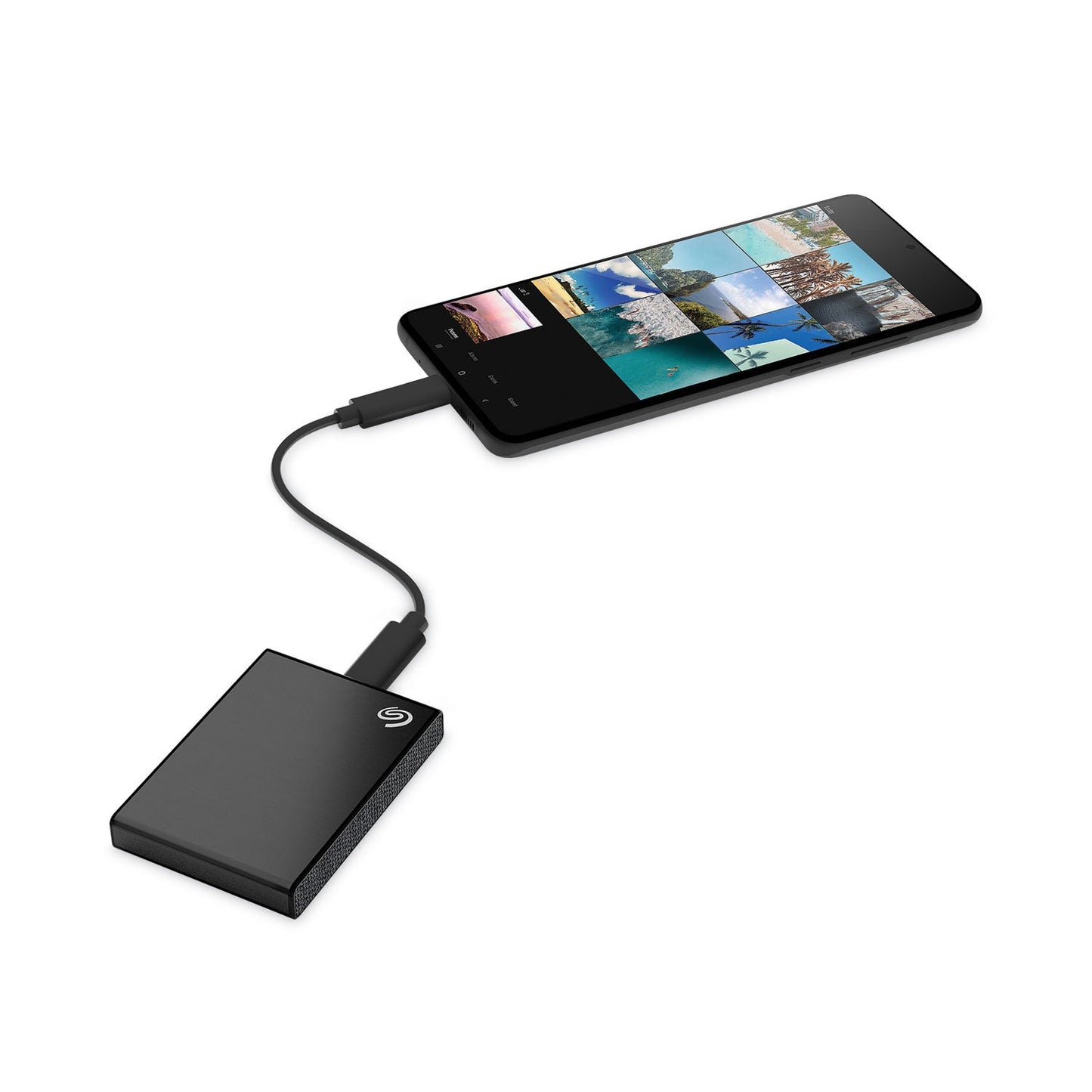 Seagate One Touch External Solid State Drive, 1 TB, USB 3.0, Black (SGTSTKG1000400)
