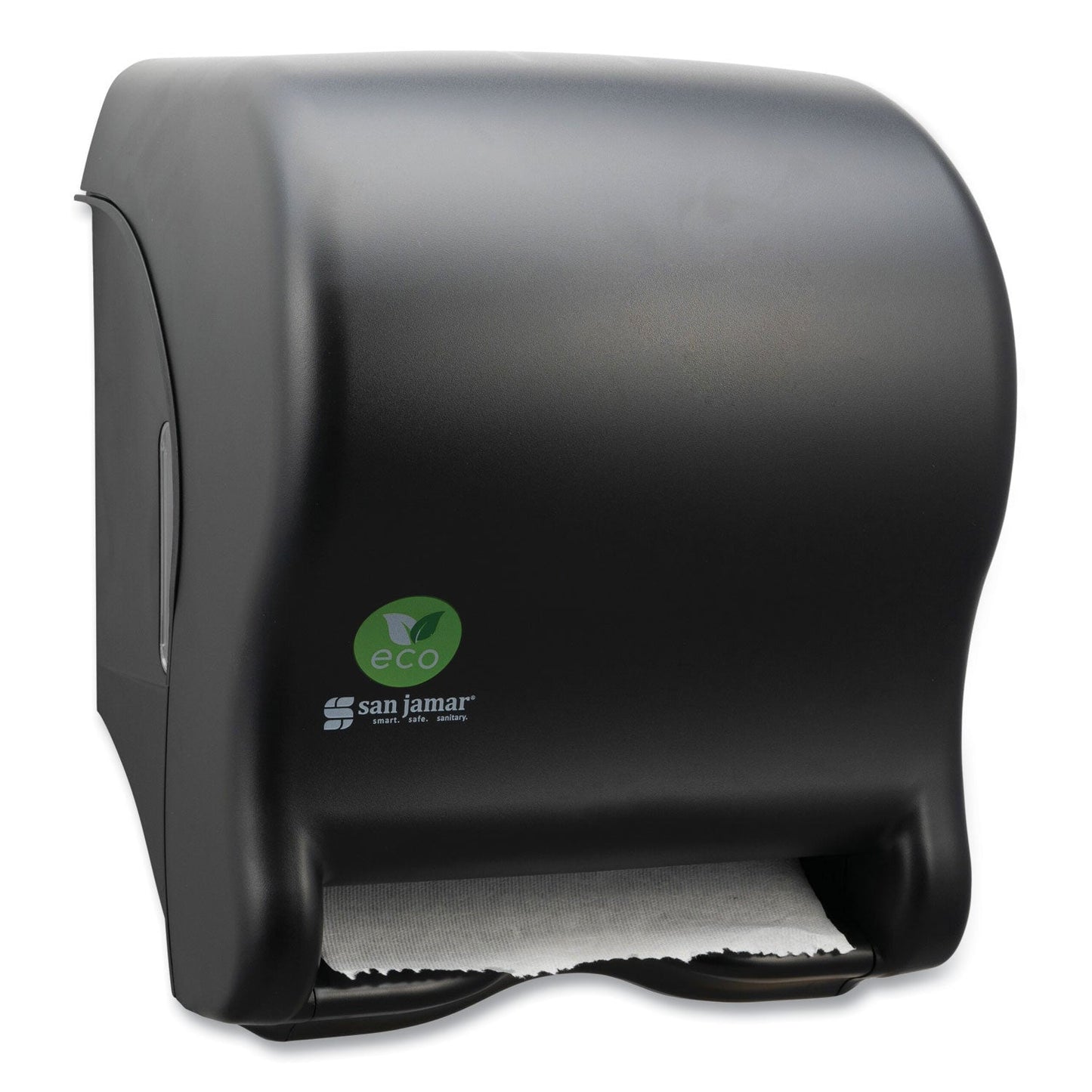 San Jamar Ecological Green Towel Dispenser, 9.1 x 14.4 x 11.8, Black (SJMT8000REBK)