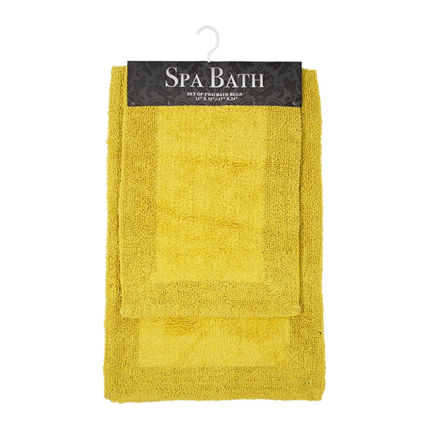 Arkwright Home Spa Bath Border 2pc Set - Yellow (SPABATH-SGL-YE)