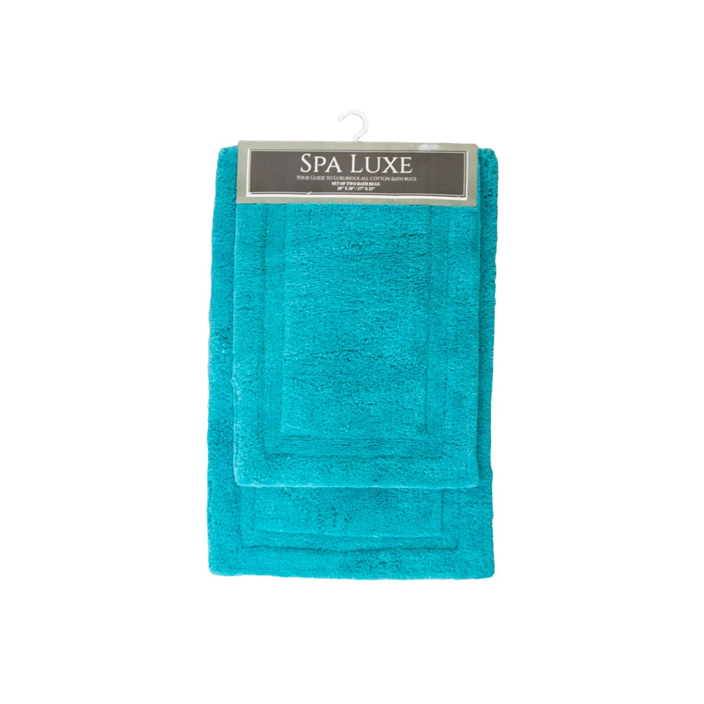 Arkwright Home Spa Lux Solid 2pc Bath Rug Set Aquarelle (PNP-SPALX-SLD-AQ)