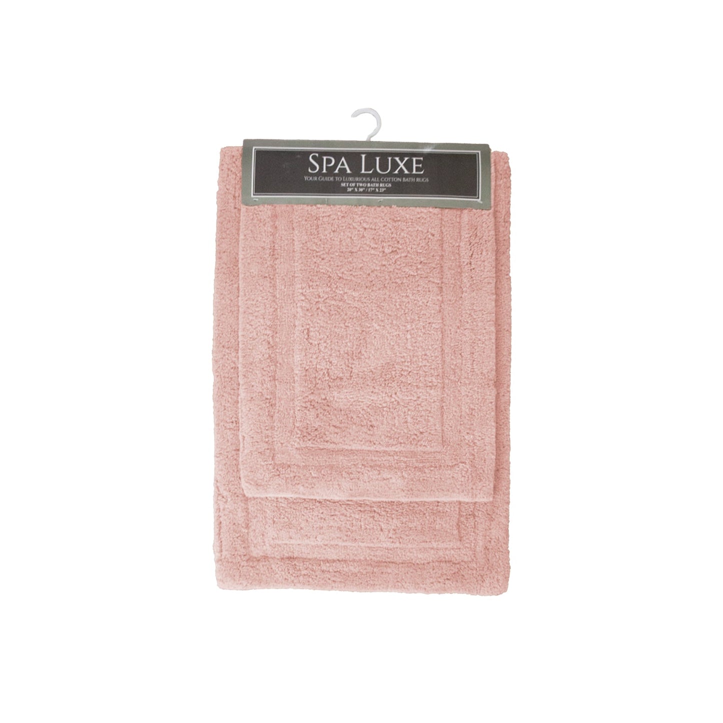 Arkwright Home Spa Lux Solid 2pc Bath Rug Set Rose Smoke (PNP-SPALX-SLD-RS)