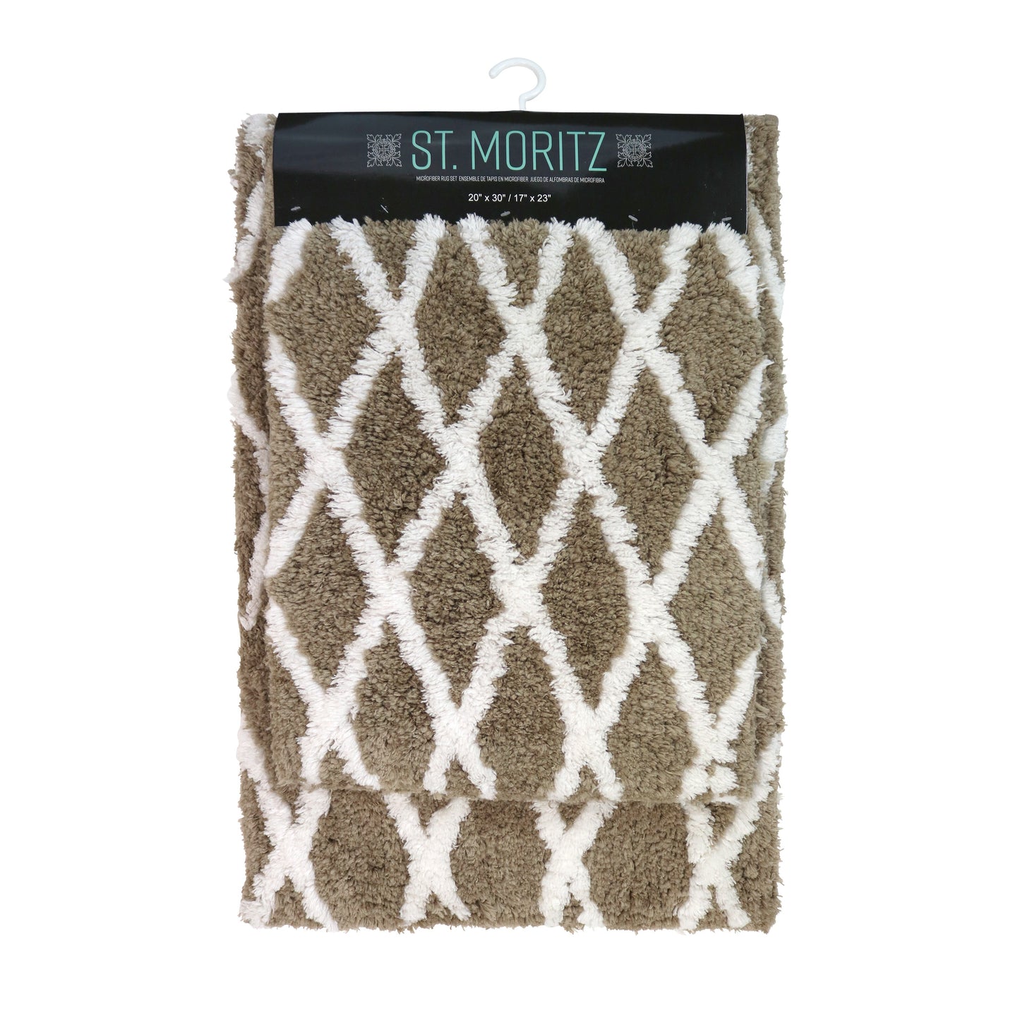 Arkwright Home St Mortiz 2pc Rug Set Color Ground Taupe (PNP-STM-CG-TAUPE)