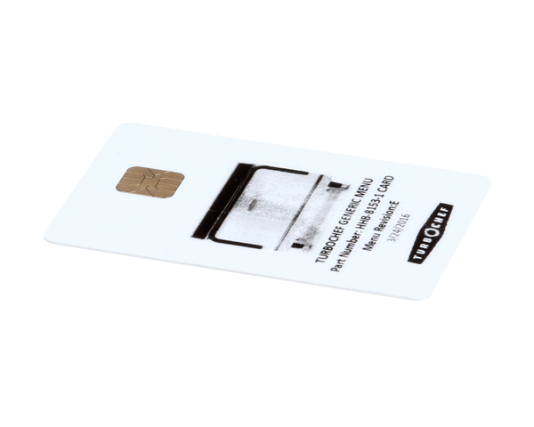 TurboChef Hhb-8153-1 Card Menu Card,Prgrmd,Hhb,Gen Mkt,Dual Temp (TBCHHB-8153-1)