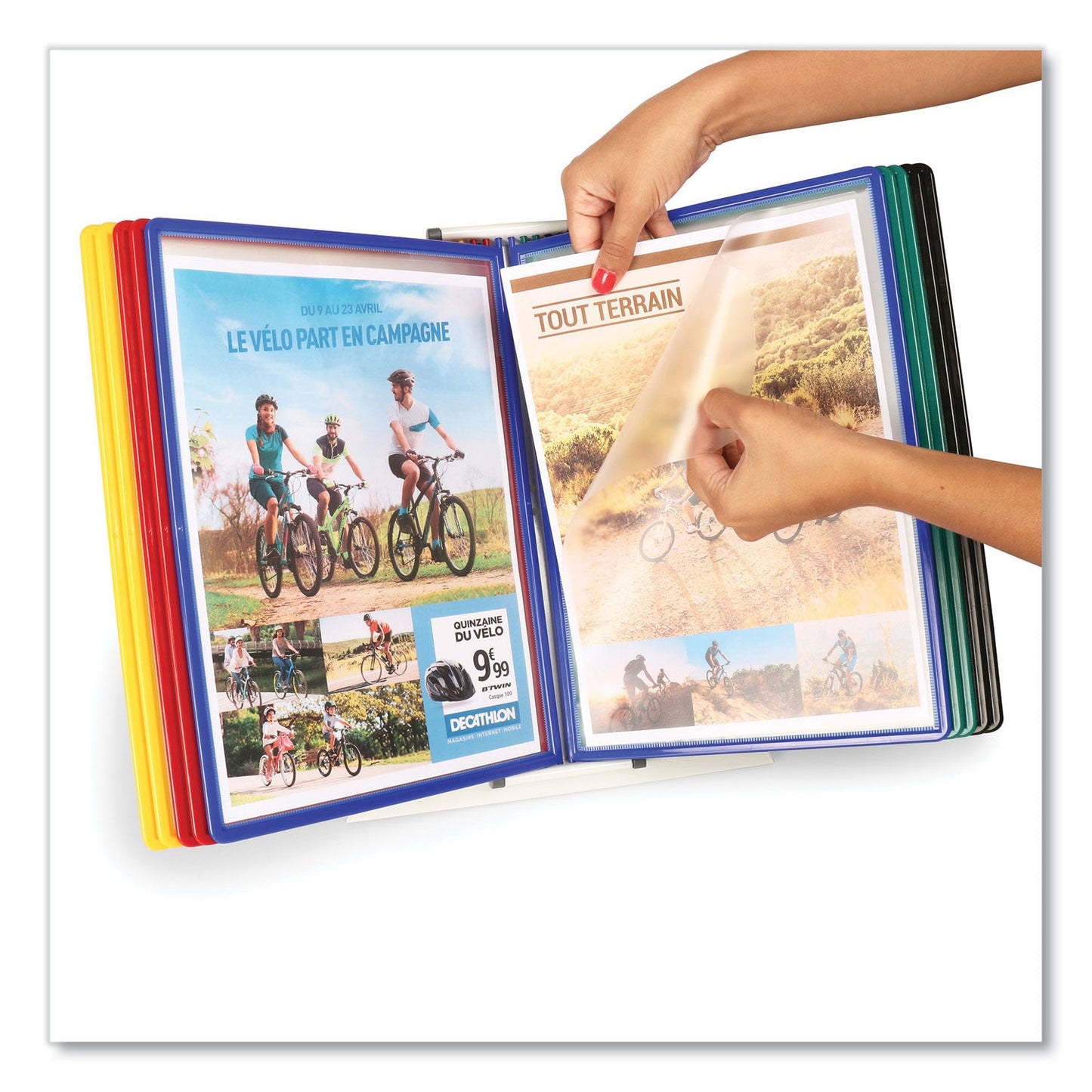 Tarifold Easy Load Desk Unit, 10 Sections, 20-Sheet Capacity, Assorted (TFIEZD791)