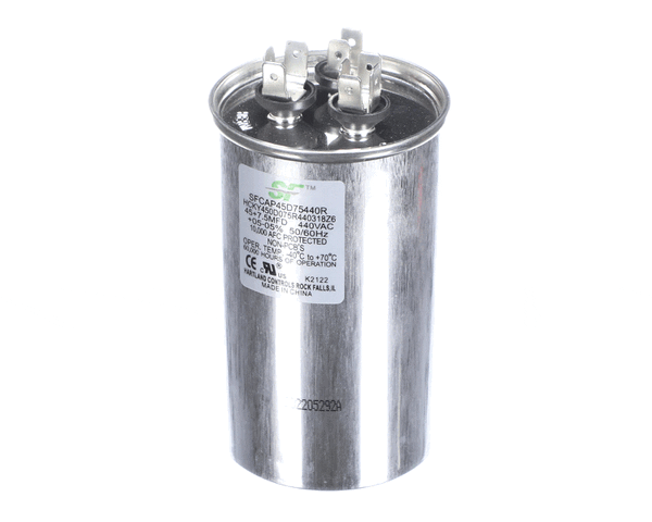 Trane Sfcap45D75440R Capacitor; 45+7.5Mfd 370/440V Round Run (TRNSFCAP45D75440R)