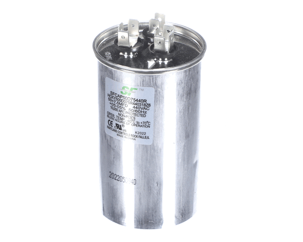 Trane Sfcap50D75440R Capacitor; 50+7.5Mfd 370/440V Round Run (TRNSFCAP50D75440R)