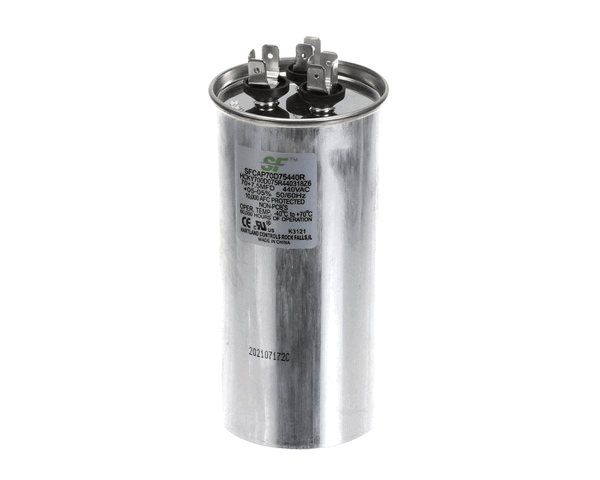 Trane Sfcap70D75440R Capacitor; 70+7.5Mfd 370/440V Round Run (TRNSFCAP70D75440R)