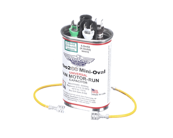 Trane Turbominioval Capacitor; 2.5 - 15 Mfd 370/440V Oval (TRNTURBOMINIOVAL)